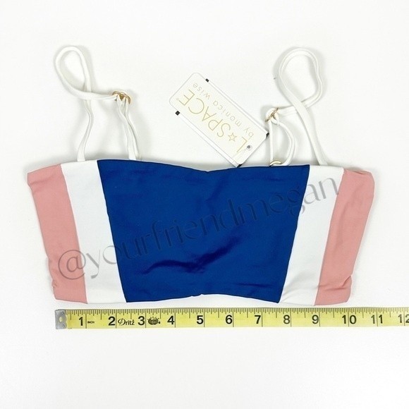 L*Space Rebel Heart Bandeau Striped Bikini Top - Picture 5 of 8